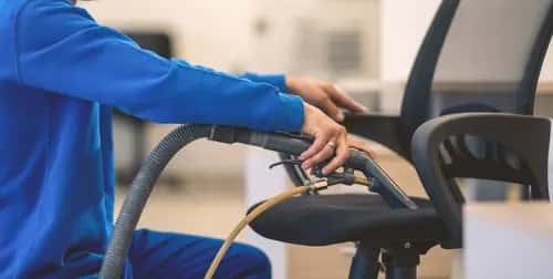Conference room detailed during office cleaning service