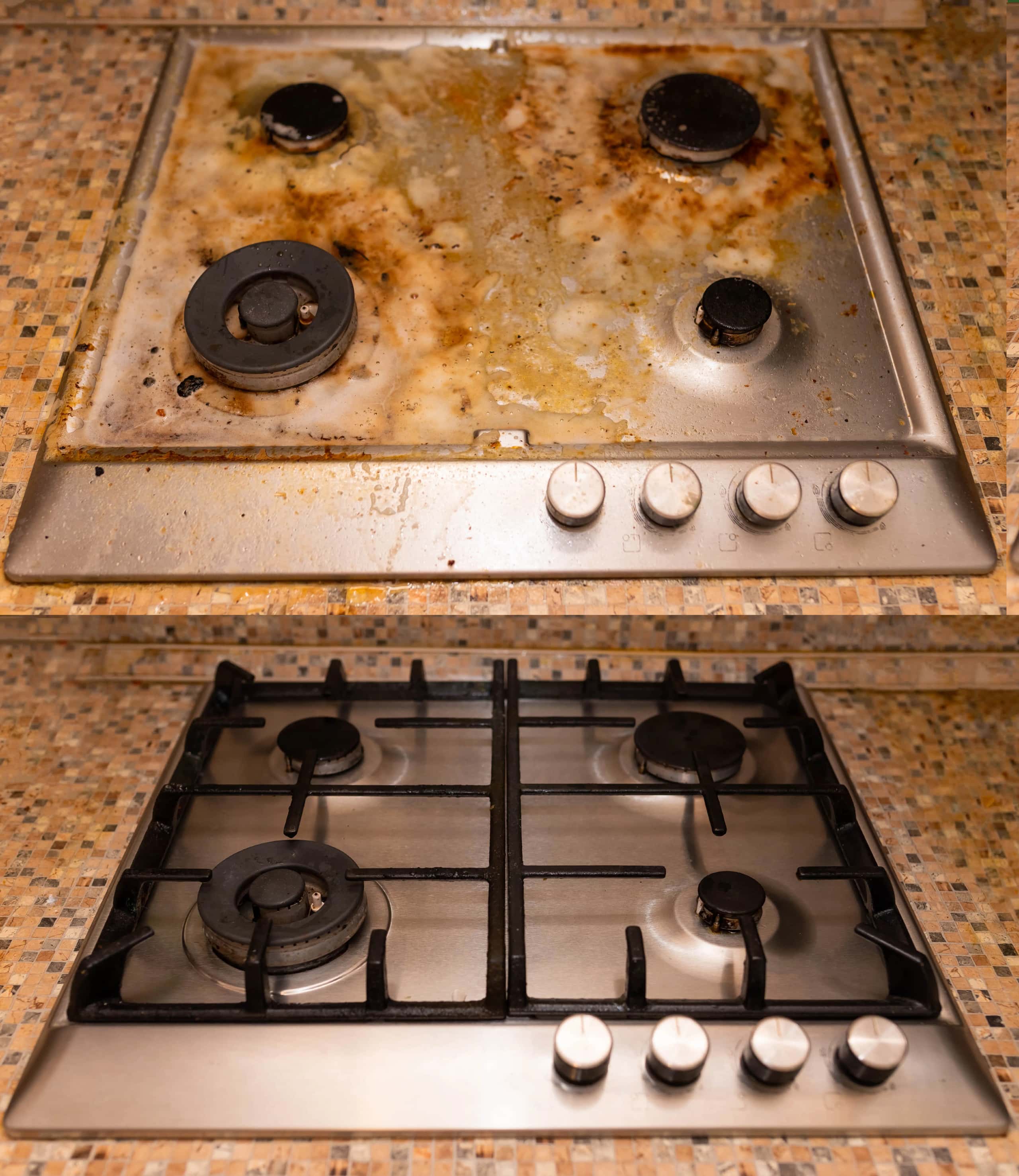 Detailed dusting of baseboards and door frames